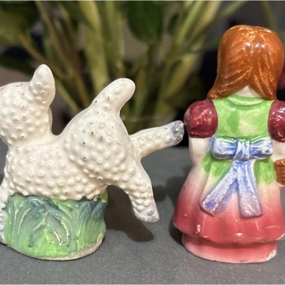 Vintage Japan  Mary Had a Little Lamb Salt and Pepper Shakers Set - Picture 2 of 6